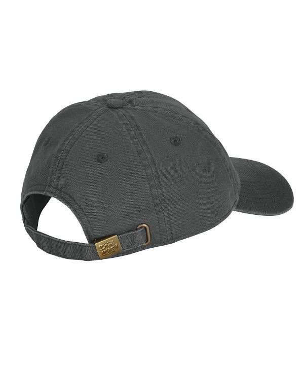 Graphite hat rear view showing adjustment strap and buckle